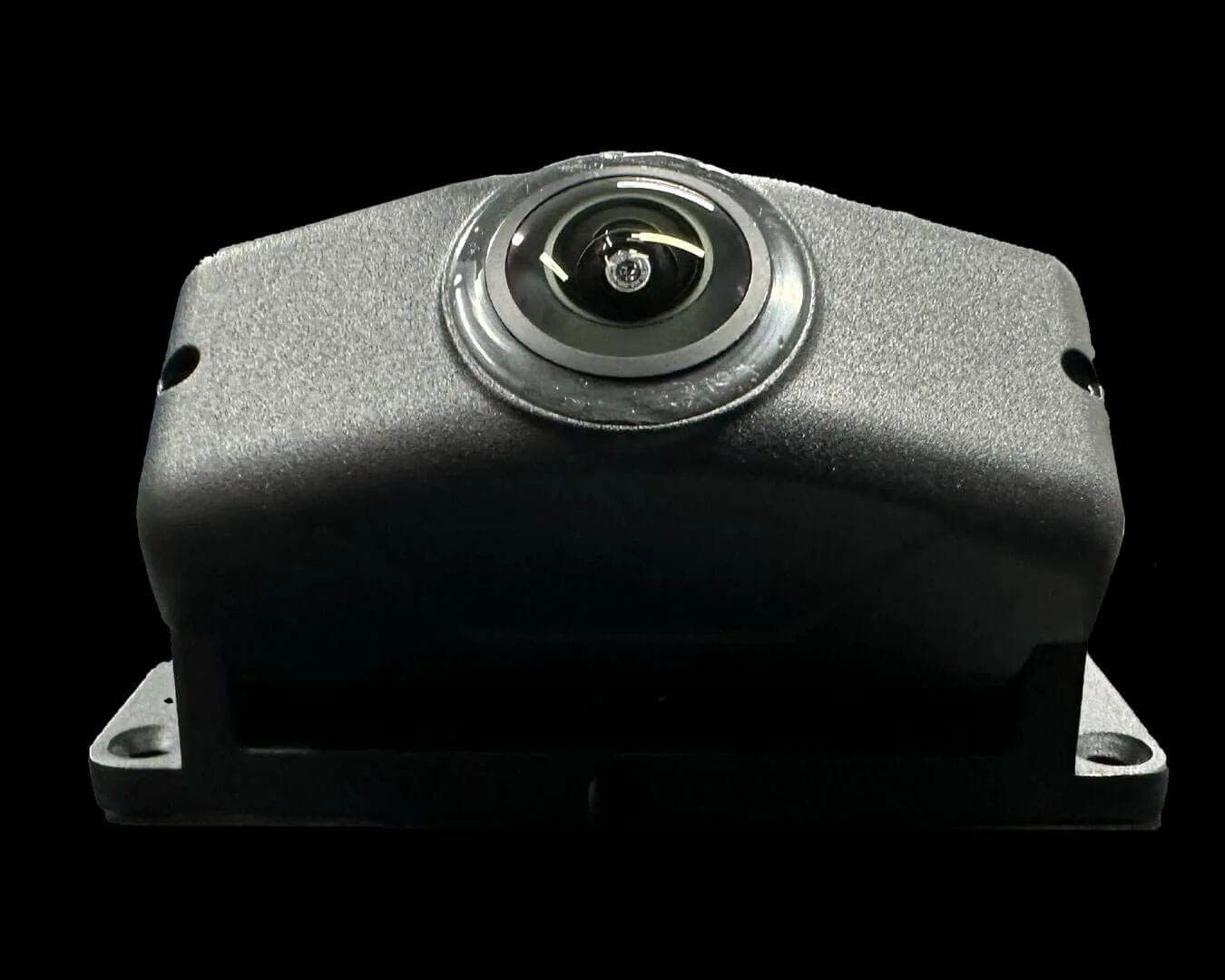 Blind spot detection camera alerting drivers to vehicles, cyclists, and pedestrians hidden from mirrors